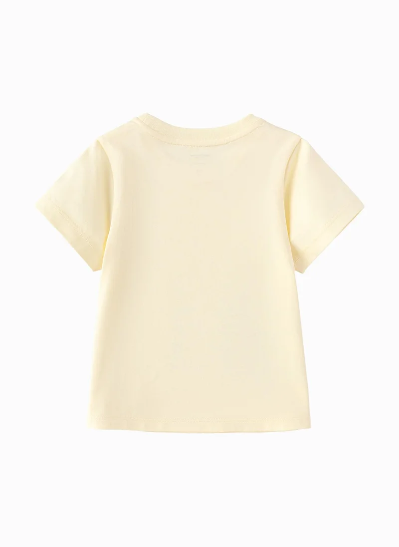 بالابالا Toddler Girls Round v-neck short-sleeved T-shirt