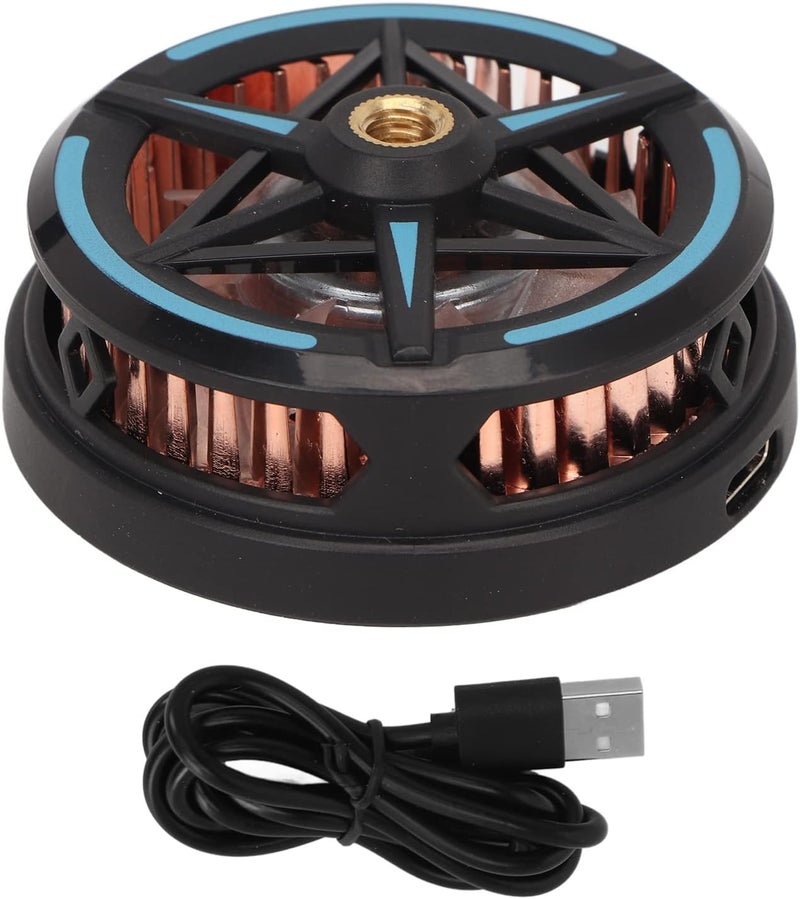Black Portable Mobile Phone Radiator with Intelligent Temperature Control, Magnetic Semiconductor Cooling Fan for Gaming Live Streaming Outdoor Vlog - Image 1
