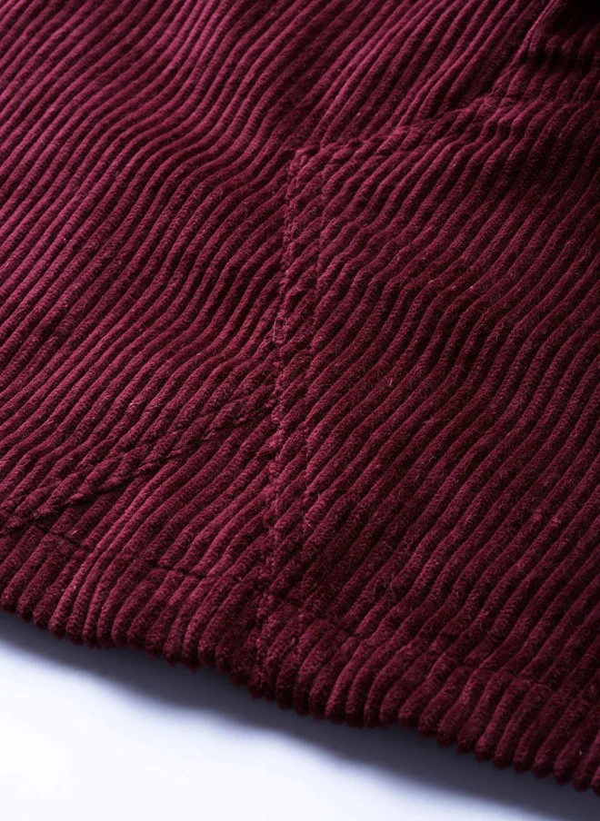 SASSAFRAS Burgundy Corduroy A-Line Mini Skirt for Girls