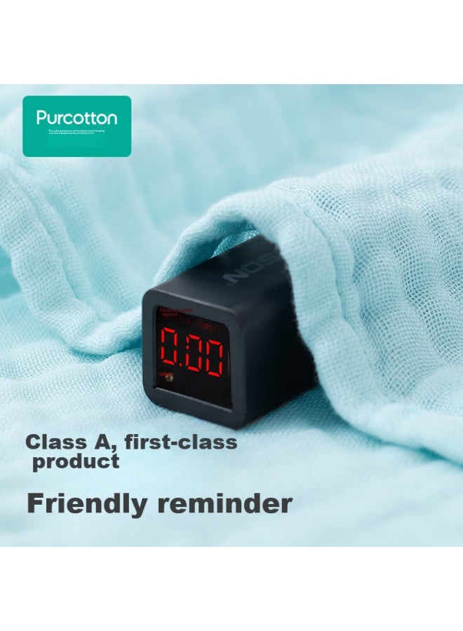Purcotton Gauze Bath Towel For Home Use, Absorbent, Quick-drying, Skin-friendly, Soft Towel 90*160cm Sky Blue - Image 4