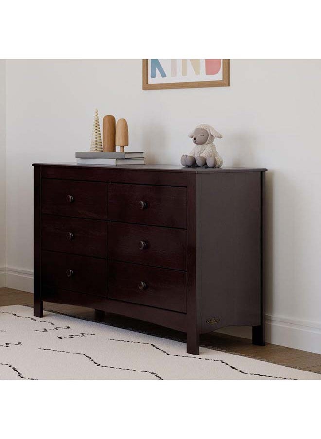 Al Home Kids Dresser: 118x44x80 Wood, Brown by Alhome 