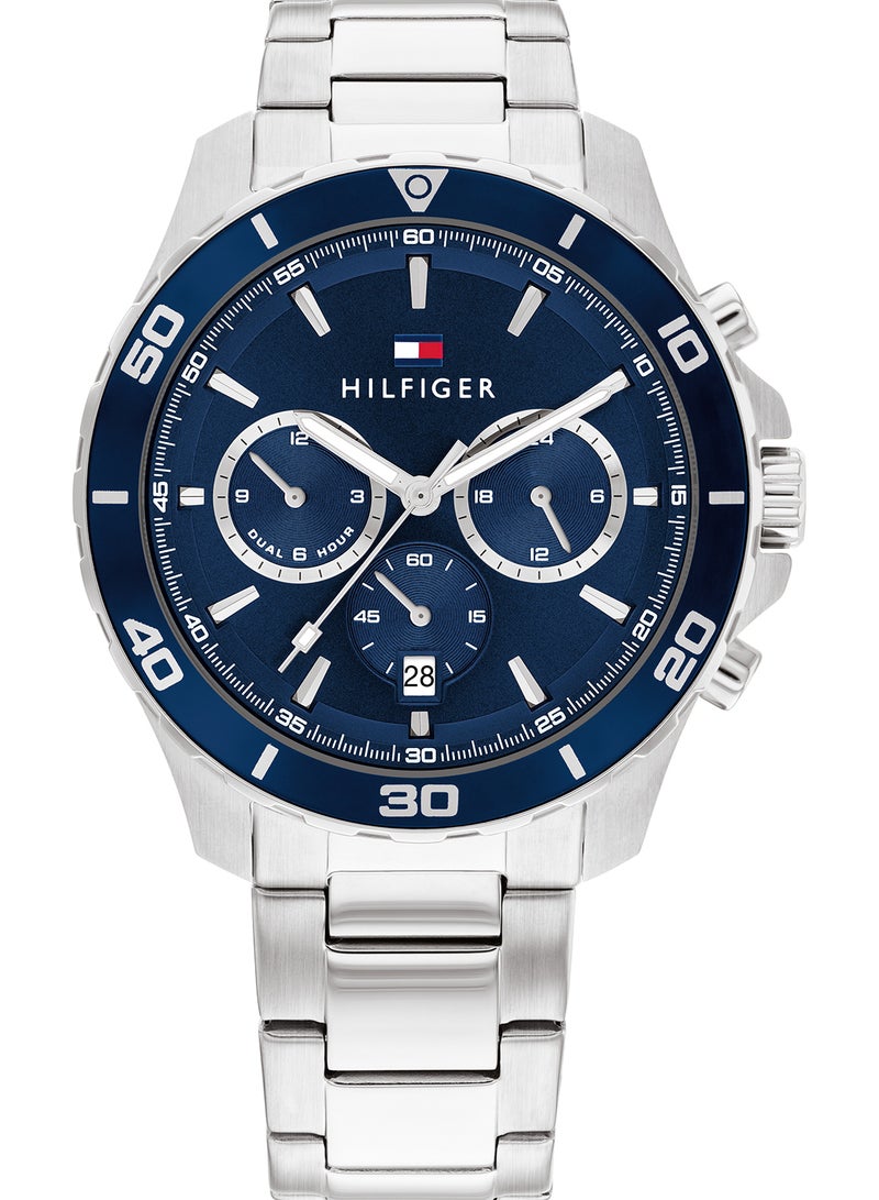 TOMMY HILFIGER Men's Analog Round Shape Stainless Steel Wrist Watch 1792094 - 43 Mm - Image 1