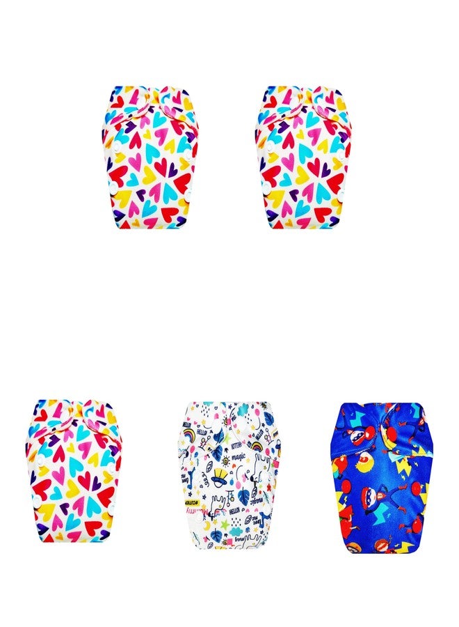 Dumbledo Premium Newborn Cloth Diaper with Integrated Soaker (Pack of 5) | Hypoallergenic | Breathable | Easy to Clean | All-Day Wear | 0 - 4 Months | Unisex Baby - Image 1