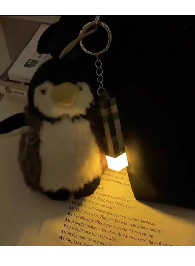 Minecraft Keychain Torch Surrounding Model Pendant Toy Night Light(Rechargeable with a USB charging cable)