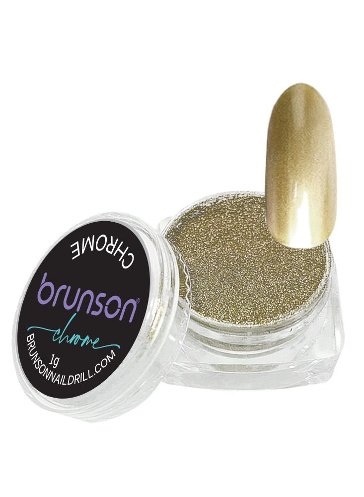 brunson بودرة أظافر معدنية كروم بتأثير مرآة هولوجرافية لفن الأظافر مانكير صبغة SZR2040