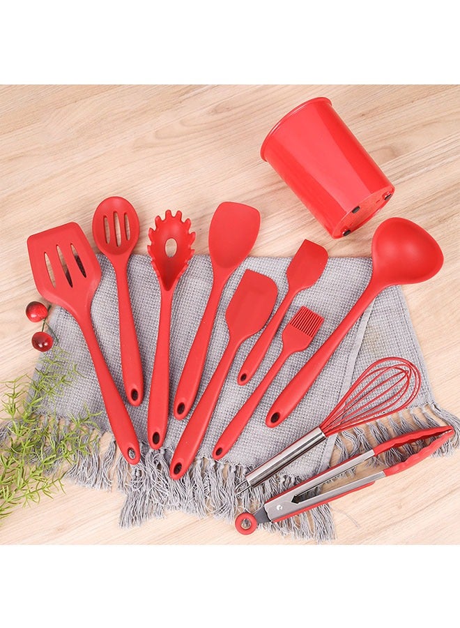 All-Inclusive Silicone Kitchenware Set 10-Piece Set, Cooking Shovel Spoon Oil Brush Food Clip Cooking Tool, Baking Tool Set - Image 2