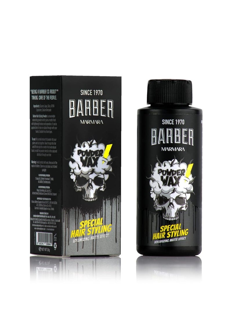 barber marmara BARBER MARMARA Styling Powder with Matt Effect - Hair Powder for Women & Men, Modeling Powder for a Matte Look  - Image 2
