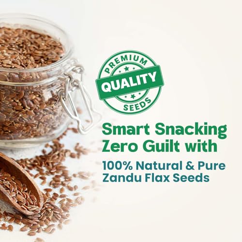 Zandu Flax Seeds- 200GM (Pack of 3) I Premium & Raw Seeds I Rich in Protein & Dietary Fibre I Promotes Healthier Skin & Hair I Resealable Pack - Image 2
