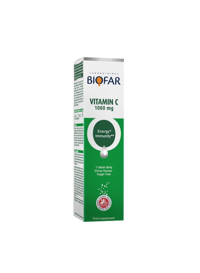 Biofar Effervescent Vitamin C 1000 Mg – 20 Tablets
