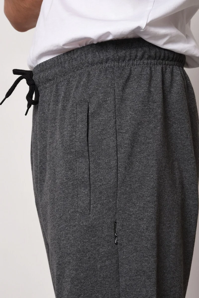 mmetalic Metalic Black-Anthracite Men's Straight Leg Pocket Zipper Detail Relaxed Cut 2-Pack Sweatpants