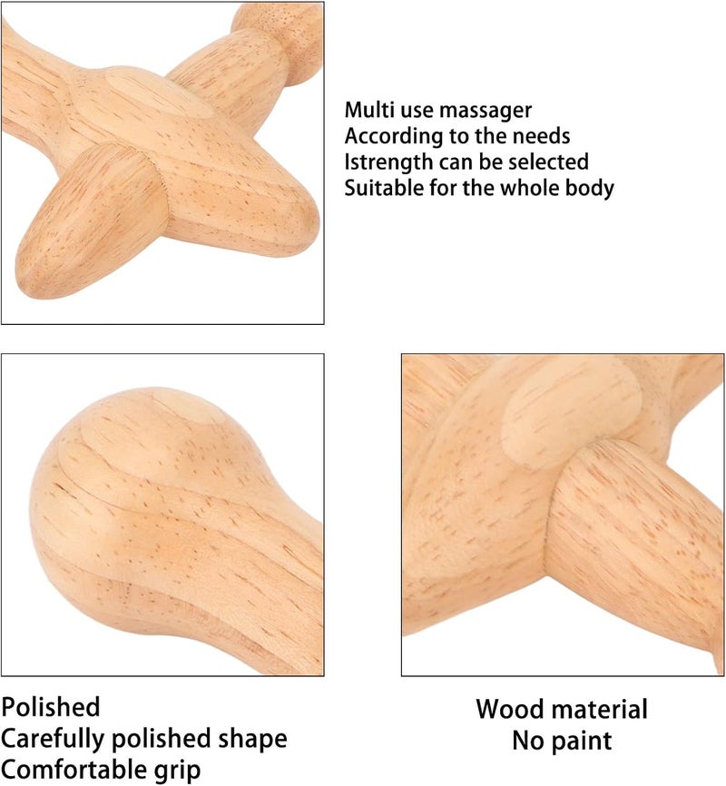Yosoo Shaped Point Massage Tool Machines Stimulate Metabolism Lymphatic Drainage Relax Muscles Wooden Massage Tools Point Tool - Image 2