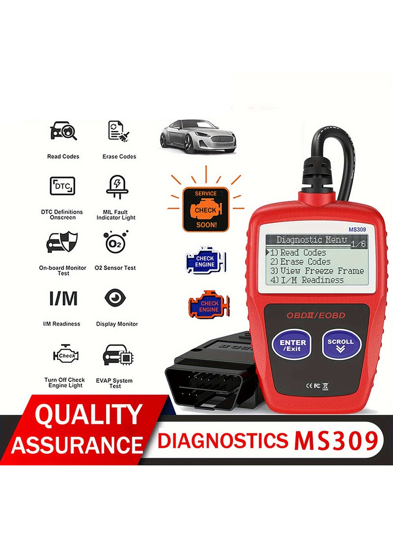 Cars Diagnostic Tool The Upgraded Version Of Ms309 Obd2 Obdii Eobd Fault Code Reader Scanner Tool