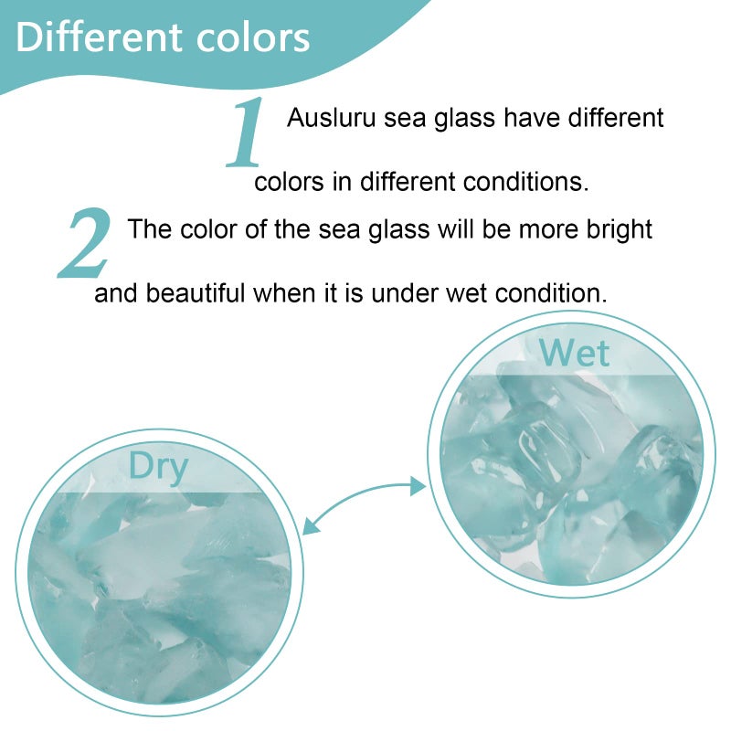 Ausluru 5LB Frosted Sea Glass Vase fillers Crushed Glass, Sea Glass Decor Ideal for Christmas DIY Craft, Aquarium Gravels, Home Decor Crushed Sea Glass Pieces for Beach Wedding, 0.7-3 Inch Turquoise - Image 4