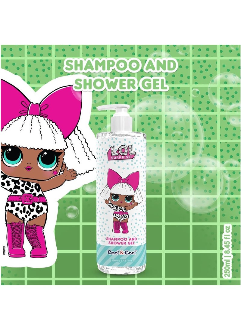 Cool & Cool LOL Surprise Diva,Kids Shampoo & Shower Gel Infused With  Chamomile+ Pro Vitamin B5- 250ml - Image 2