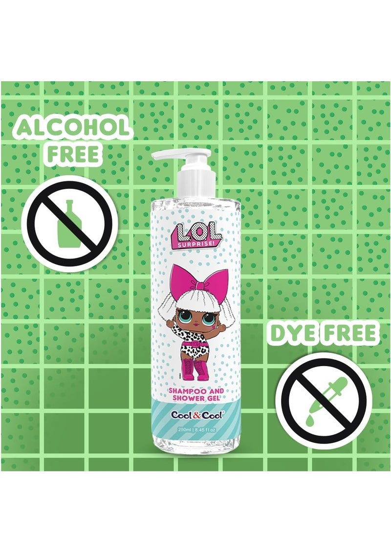Cool & Cool LOL Surprise Diva,Kids Shampoo & Shower Gel Infused With  Chamomile+ Pro Vitamin B5- 250ml - Image 4