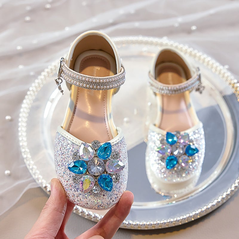 Children'S Crystal Shoes Sandals Girls Princess Shoes 2025 Arrival Women'S Baby Single Shoes Hollow Shoes - Image 4