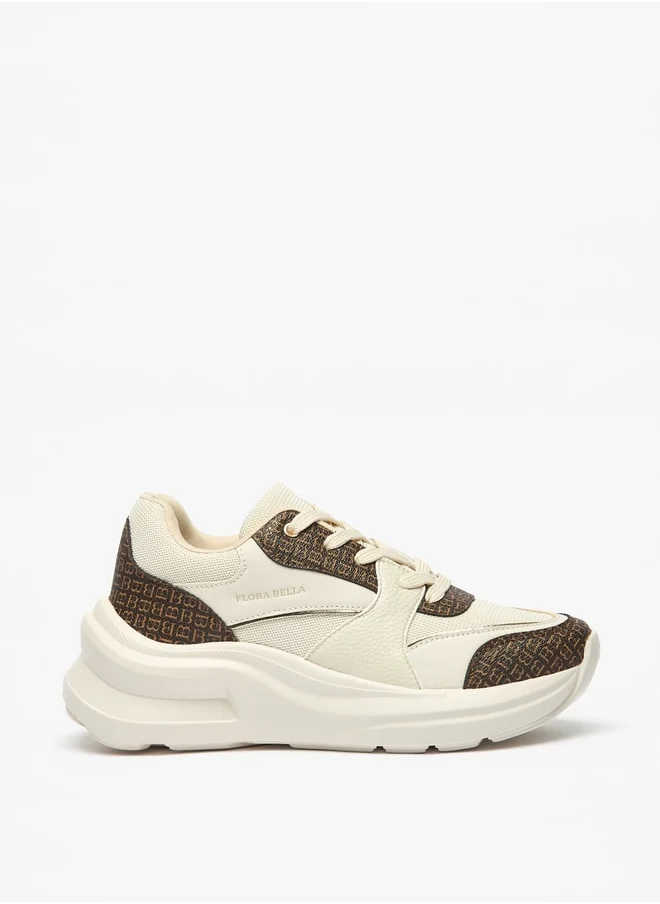 فلورا بيلا من شو إكسبرس Women's Panelled Sneakers with Lace-Up Closure