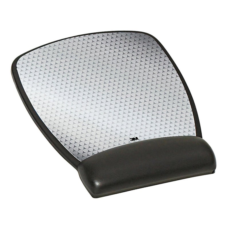 3M Precise Mouse Pad with Gel Wrist Rest, Soothing Gel Comfort with Durable, Easy to Clean Leatherette Cover, Optical Mouse Performance, 8.6" x 6.8", Black (MW309LE) - Image 1