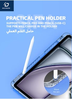 دوكس دوتشيز حافظة iPad Air مقاس 11 بوصة (الجيل السادس)، حافظة واقية من مواد مختلطة، [مع حامل قلم رصاص] [إيقاظ تلقائي للنوم] [أوضاع الوقوف المزدوجة] [مضادة للسقوط] لجهاز iPad Air 6 2024 مقاس 11 بوصة، أسود  - Image 4