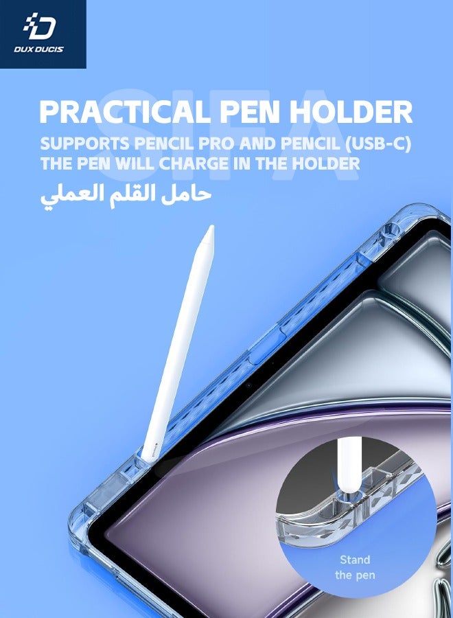 DUX DUCIS iPad Air 11-Inch (6th Generation) Case, Mixed Material Protective Case, [With Apple Pencil Holder][Auto Sleep Wake][Dual Standing Positions][Shockproof & Anti-Drop] for iPad Air 6 2024 11 inch, Black - Image 4