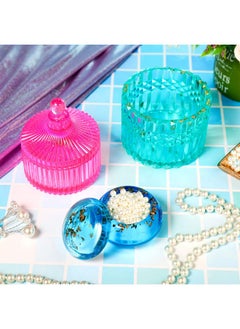 Patelai 3 Pcs Resin Jar Mould With Lids Silicone Storage Box Mould Jewelry Box Epoxy Resin Mould 3D Vintage Crown Jar Mould For Diy Resin Crafts Jewelry Trinket Container Soap Candle Trinket Making  - Image 2