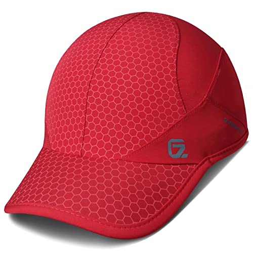 GADIEMKENSD Sport Cap Quick Dry Sport Caps Soft Brim Lightweight Waterproof Running Hat Breathable Baseball Cap Cooling Portable Sun Hats for Men and Woman Performance Workouts and Outdoor Activities Rose Red - Image 1