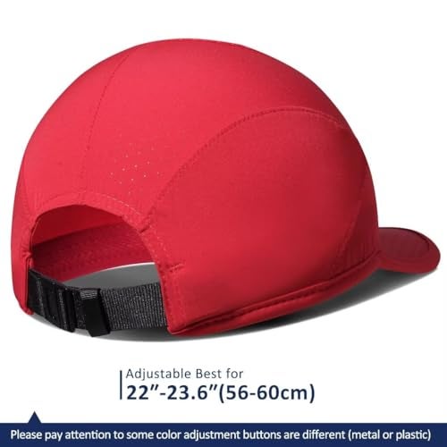 GADIEMKENSD Sport Cap Quick Dry Sport Caps Soft Brim Lightweight Waterproof Running Hat Breathable Baseball Cap Cooling Portable Sun Hats for Men and Woman Performance Workouts and Outdoor Activities Rose Red - Image 3