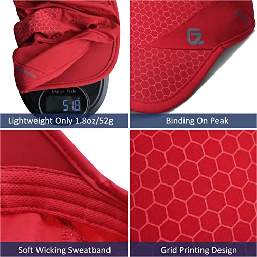 GADIEMKENSD Sport Cap Quick Dry Sport Caps Soft Brim Lightweight Waterproof Running Hat Breathable Baseball Cap Cooling Portable Sun Hats for Men and Woman Performance Workouts and Outdoor Activities Rose Red - Image 5