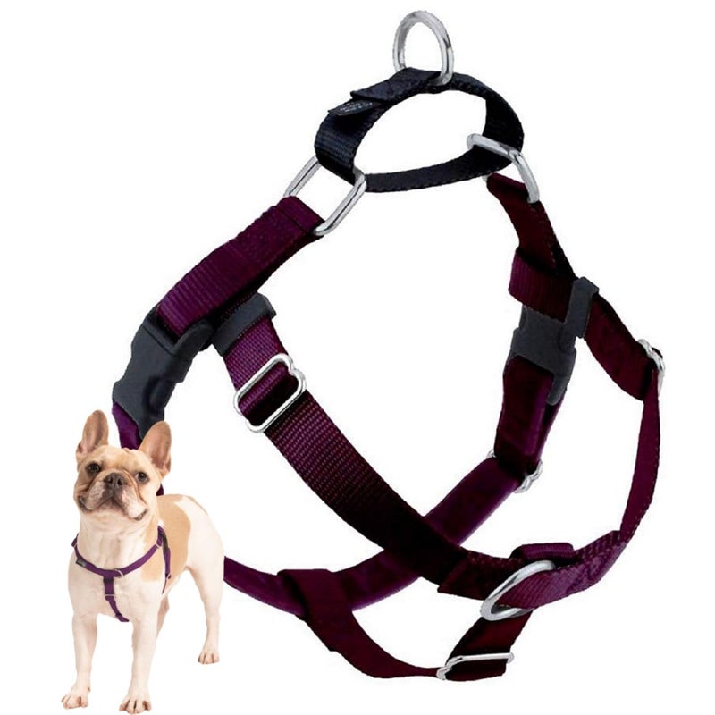2 Hounds Design Freedom No Pull Dog Harness Adjustable Harness Easy Walking Comfortable Control Fits Small Medium Large Dogs Solid Colors Made in USA 1 MD Burgundy