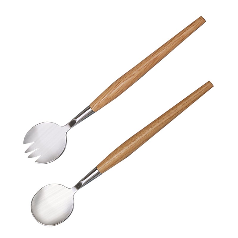 4 pcs and Fork Set Stainless Steel Handle Salad Servers Flatware Fruit Cutlery Kit Tableware - Image 5