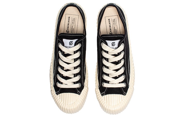Excelsior Cookies Shoes Classic Collection Low top Platform Canvas Shoes Unisex Carbon Black - Image 3