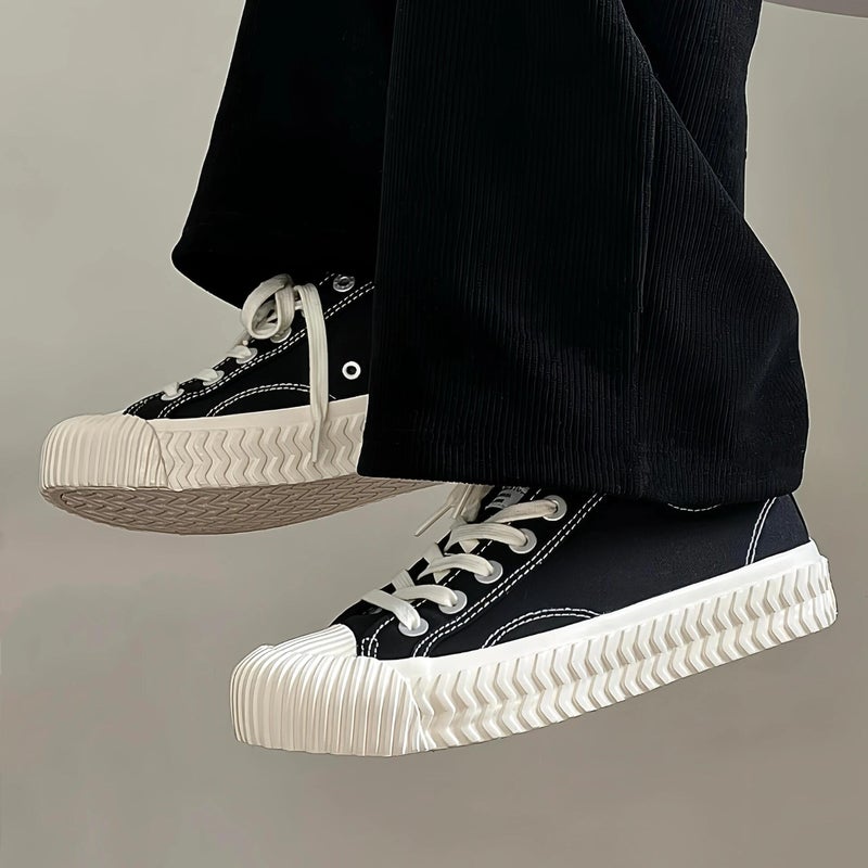 Excelsior Cookies Shoes Classic Collection Low top Platform Canvas Shoes Unisex Carbon Black - Image 5