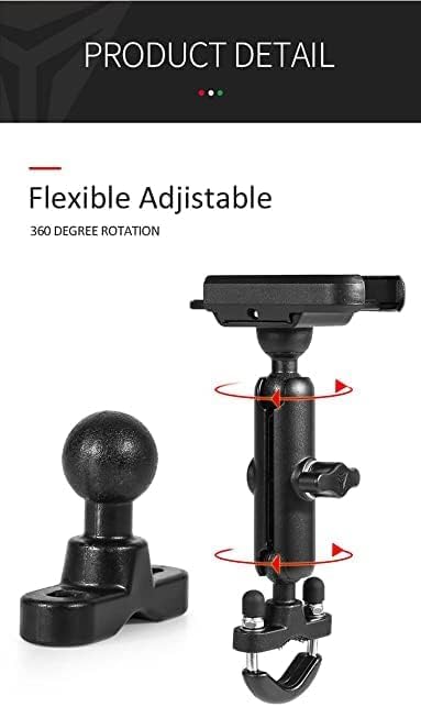 ADOFYS Motorcycle Phone Holder 360°Rotation U-Bolt Base Aluminum Alloy Material/Material Sturdy Motorcycle Bike Handlebar Phone Mount - Image 4
