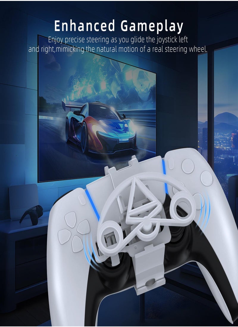 إيه آن د دبليو عجلة قيادة صغيرة لوحدة تحكم PS5 – ملحق سباق لعشاق الألعاب ومحبي ألعاب السباقات  - Image 3