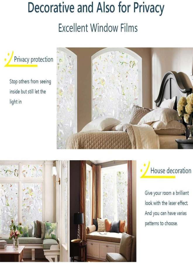3D Window Film No Glue Static Decorative Privacy Films Window Frost Film for Glass - Image 4