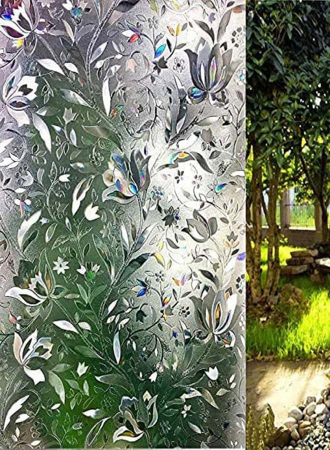 3D Window Film No Glue Static Decorative Privacy Films Window Frost Film for Glass - Image 1