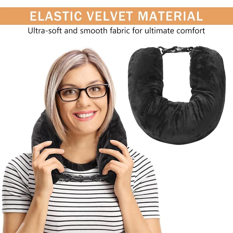 ONTRIP ONTRIP Multifunctional Stuffable Travel Pillowcase - Transforms Into Carry-On Bag | Soft Velvet U-Shaped Neck Pillow Cover | No Filler | Fits 3 Days of Travel Essentials - Image 2