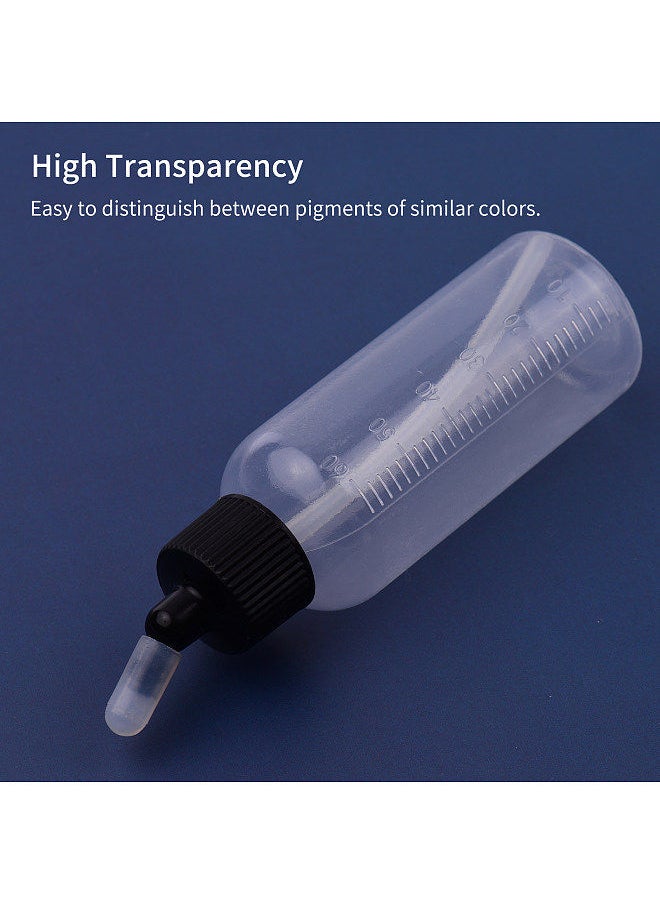 Generic - 10pcs 65ml Airbrush Paint Bottle Jars Dual Action Siphon Feed Air Brush Airbrushing Accessories with 4pcs Funnel Scale Line Rubber Caps Compatible with Iwata Badger Paasche Master Airbrush - Image 1