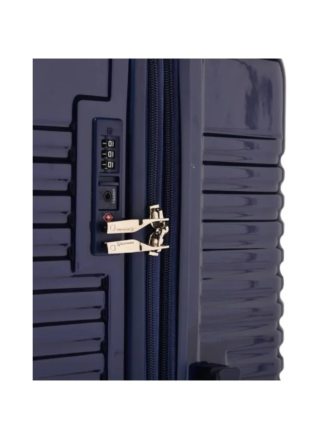 Echolac Extravagant 71cm Hardcase Expandable 4 Double Wheel Check-In Luggage Trolley Blue
