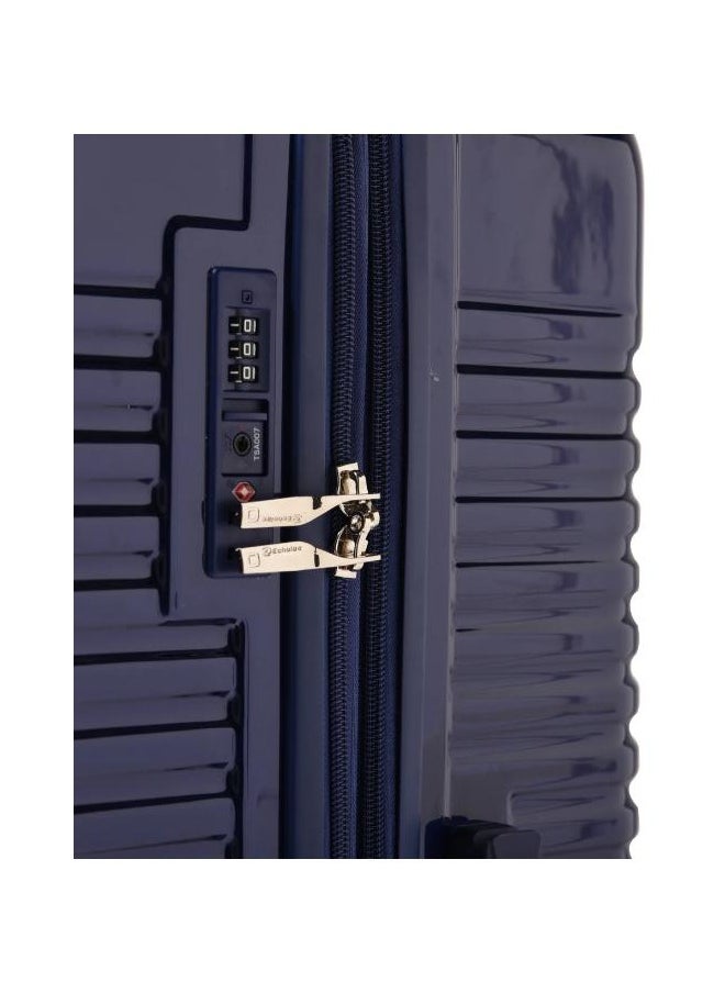 Extravagant 71cm Hardcase Expandable 4 Double Wheel Check-In Luggage Trolley Blue