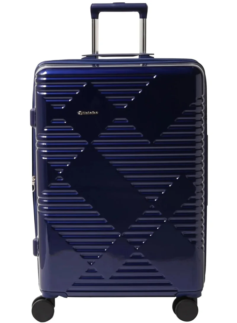 Extravagant 71cm Hardcase Expandable 4 Double Wheel Check-In Luggage Trolley - Blue
