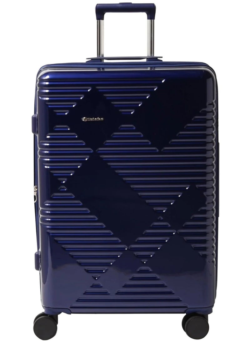 Echolac Extravagant 71cm Hardcase Expandable 4 Double Wheel Check-In Luggage Trolley - Blue - Image 1