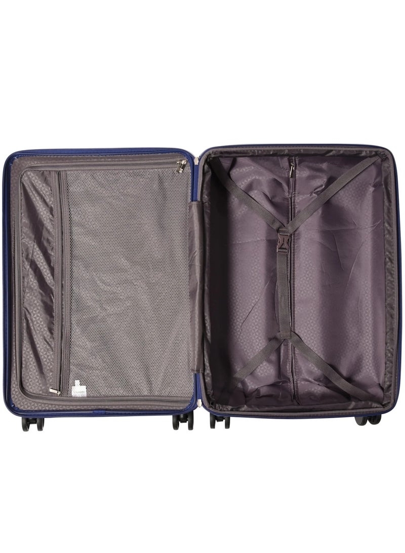 Echolac Extravagant 71cm Hardcase Expandable 4 Double Wheel Check-In Luggage Trolley - Blue - Image 3