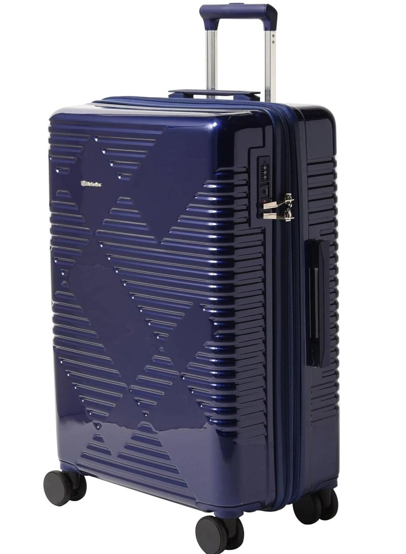 Echolac Extravagant 71cm Hardcase Expandable 4 Double Wheel Check-In Luggage Trolley - Blue - Image 2