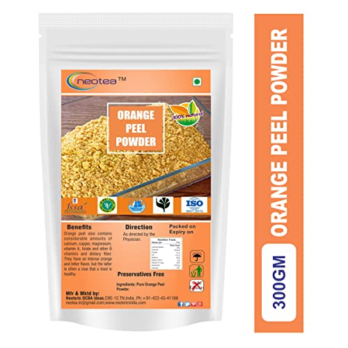 Neotea Orange Peel Powder | Pure & Natural Citrus Aurantium | Organic Vitamin C-Rich Face Pack | Skin Whitening & Hair Care | Tan Removal & Oil Control | Boosts Collagen | No Chemicals or Preservatives | Vegan – 300 GM - Image 2