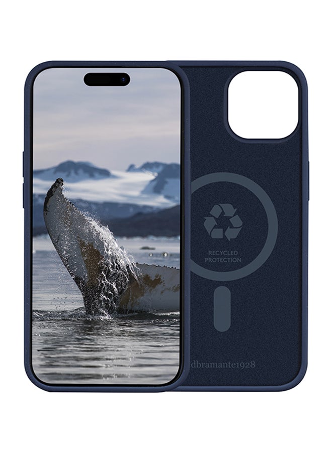 DBRAMANTE1928 جراب MagSafe لجهاز iPhone 15 Plus باللون الأزرق الهادئ - Image 1