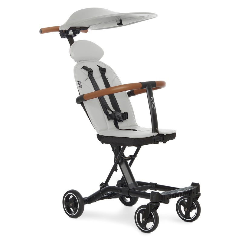evolur Cruise Rider Stroller with Canopy, Lightweight Umbrella Stroller with Compact Fold, Easy to Carry Travel Stroller - Koala Gray - Image 1