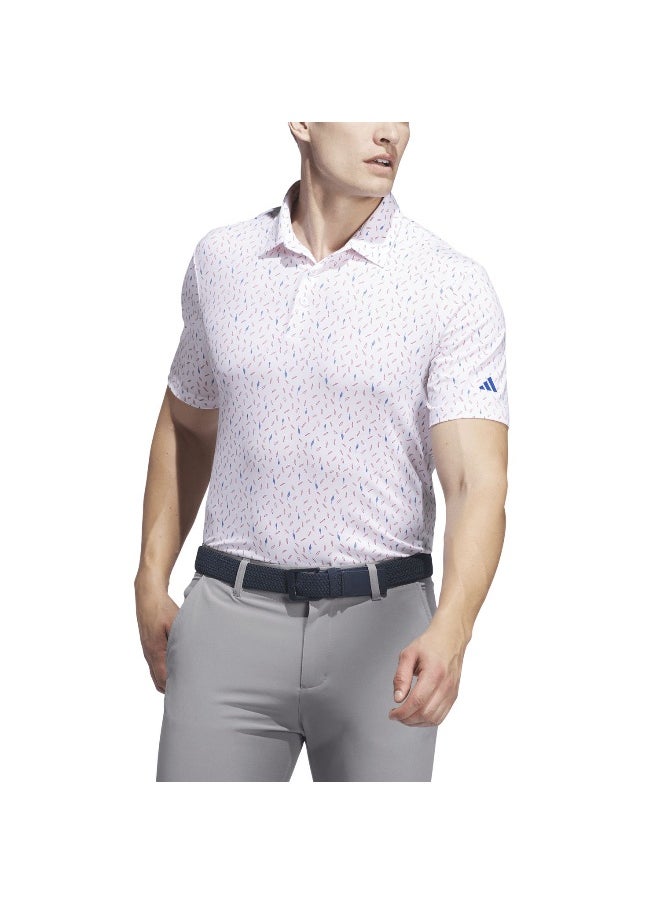 Adidas Adidas Ult365 Aop Polo White Golf Polo Shirts For Men S  - Image 4
