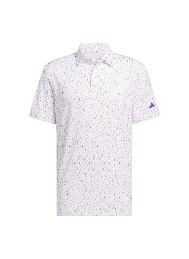 اديداس Adidas Ult365 Aop Polo White Golf Polo Shirts For Men S