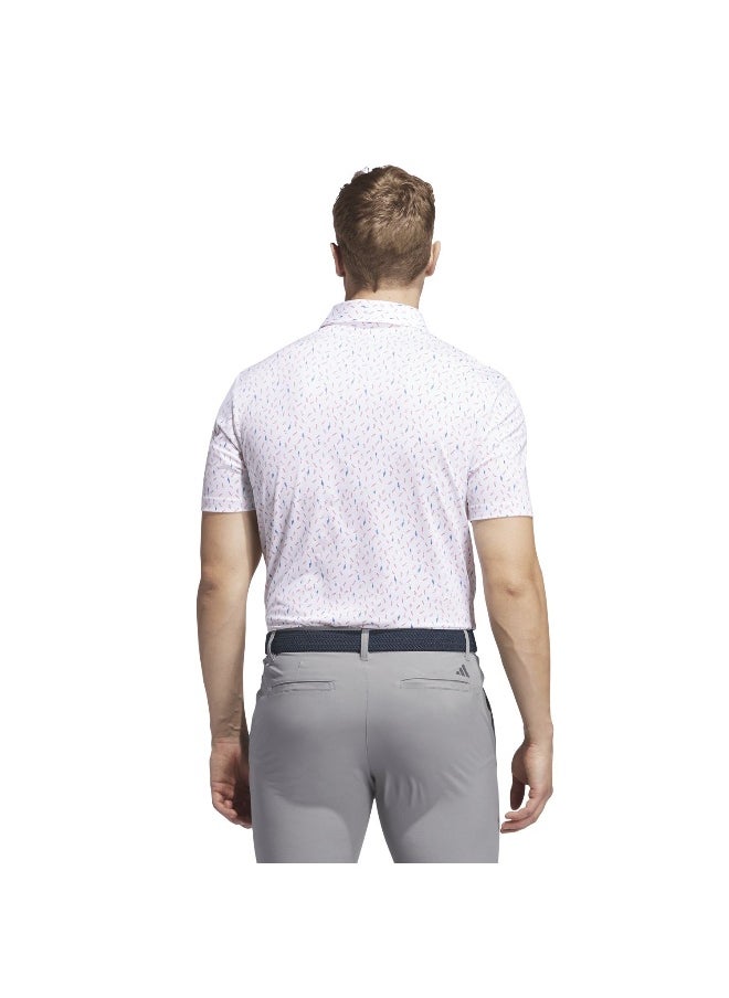 Adidas Adidas Ult365 Aop Polo White Golf Polo Shirts For Men S  - Image 5